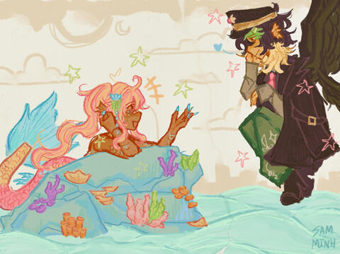 Full body + Background + Added Chara = $63